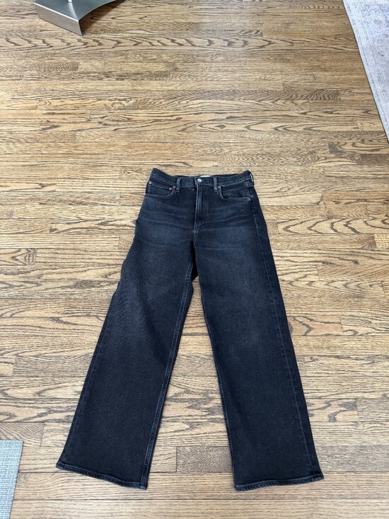 Agolde Denim - AGOLDE Black wide leg jeans size 26 excellent condition